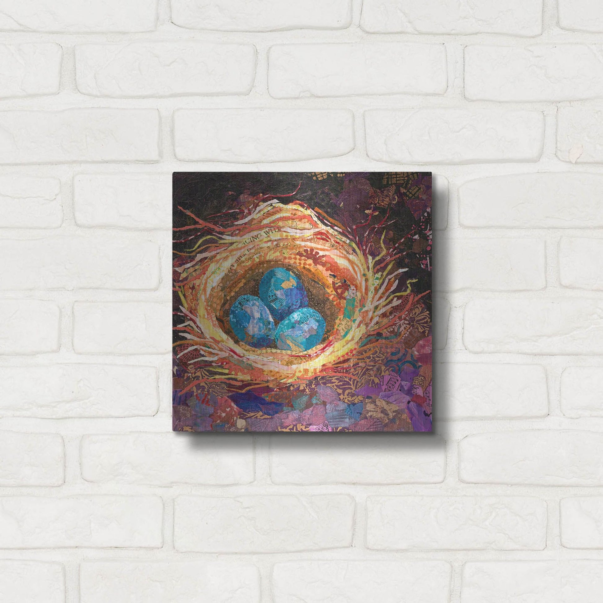 Luxe Metal Art 'Home' by St. Hilaire Elizabeth, Metal Wall Art,12x12