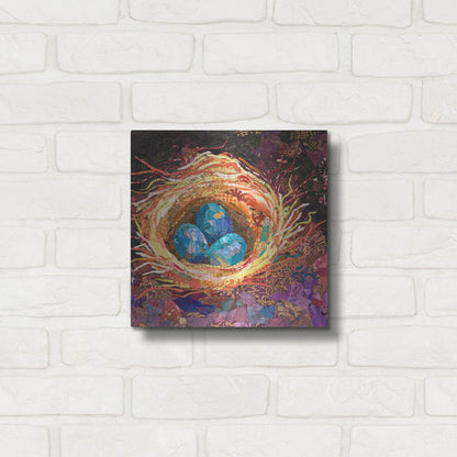 Luxe Metal Art 'Home' by St. Hilaire Elizabeth, Metal Wall Art,12x12