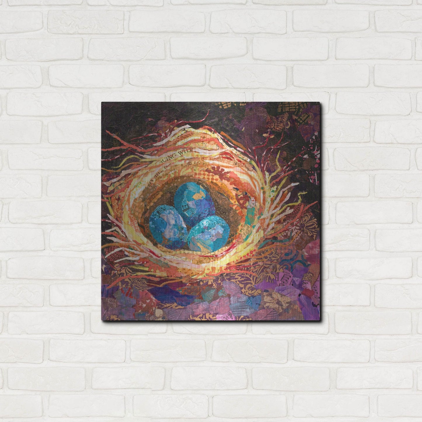 Luxe Metal Art 'Home' by St. Hilaire Elizabeth, Metal Wall Art,24x24