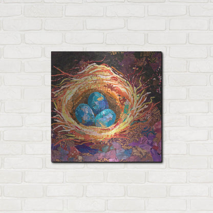 Luxe Metal Art 'Home' by St. Hilaire Elizabeth, Metal Wall Art,24x24