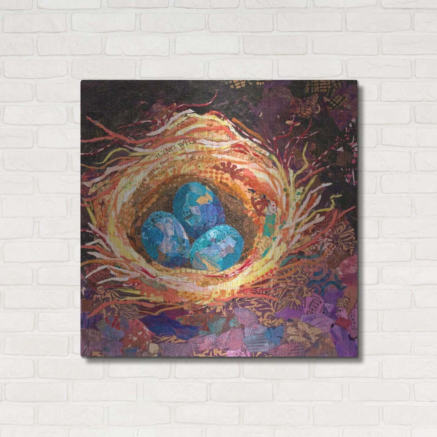 Luxe Metal Art 'Home' by St. Hilaire Elizabeth, Metal Wall Art,36x36