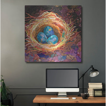 Luxe Metal Art 'Home' by St. Hilaire Elizabeth, Metal Wall Art,36x36