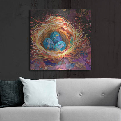 Luxe Metal Art 'Home' by St. Hilaire Elizabeth, Metal Wall Art,36x36