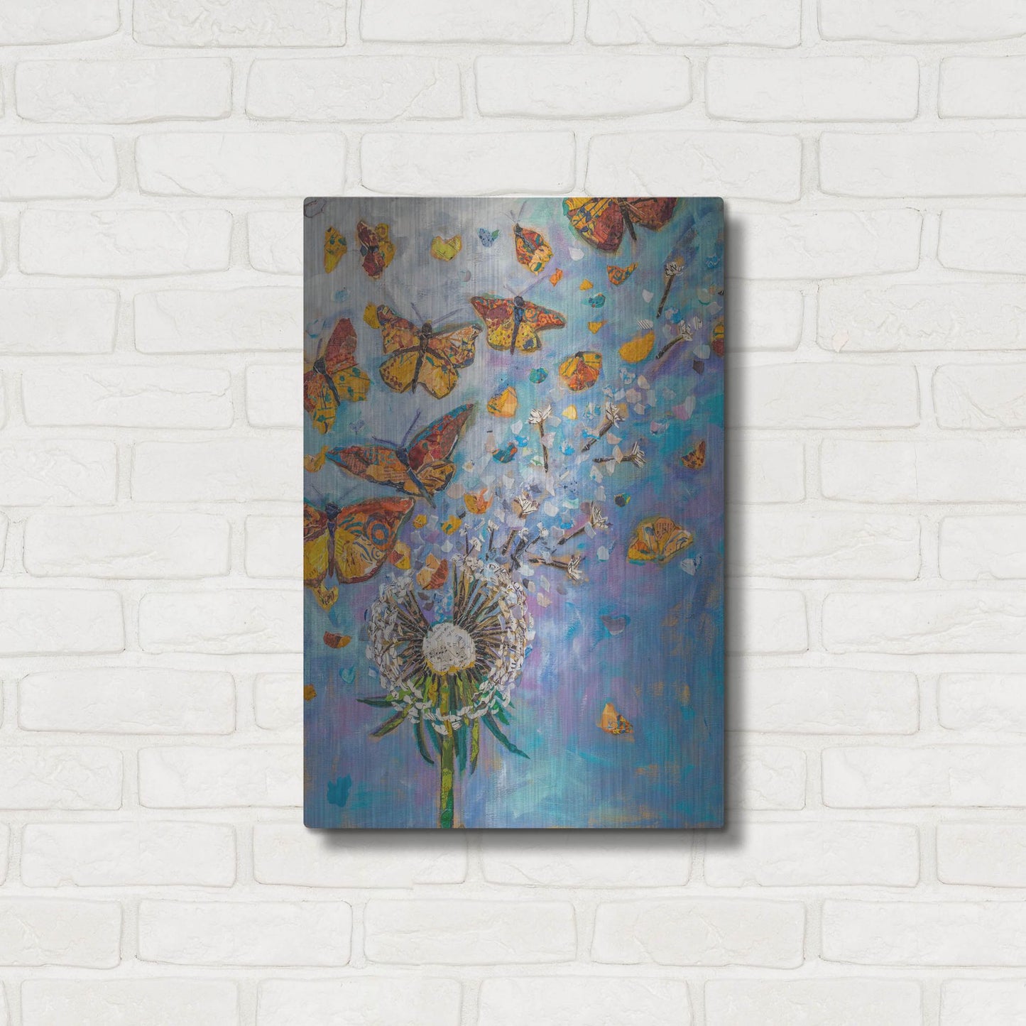 Luxe Metal Art 'Monarch Migration A' by St. Hilaire Elizabeth, Metal Wall Art,16x24