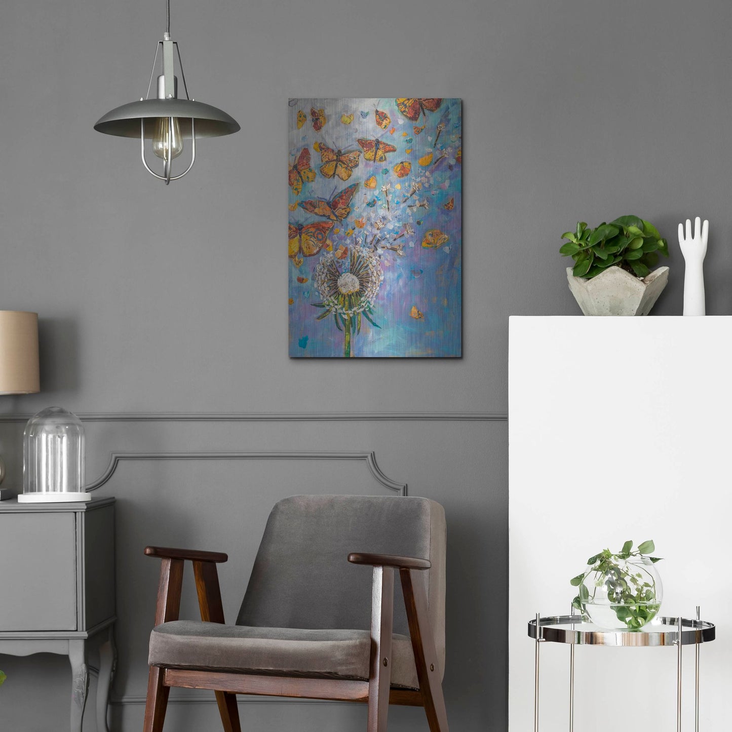 Luxe Metal Art 'Monarch Migration A' by St. Hilaire Elizabeth, Metal Wall Art,16x24