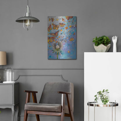 Luxe Metal Art 'Monarch Migration A' by St. Hilaire Elizabeth, Metal Wall Art,16x24