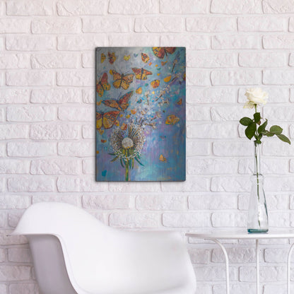 Luxe Metal Art 'Monarch Migration A' by St. Hilaire Elizabeth, Metal Wall Art,16x24