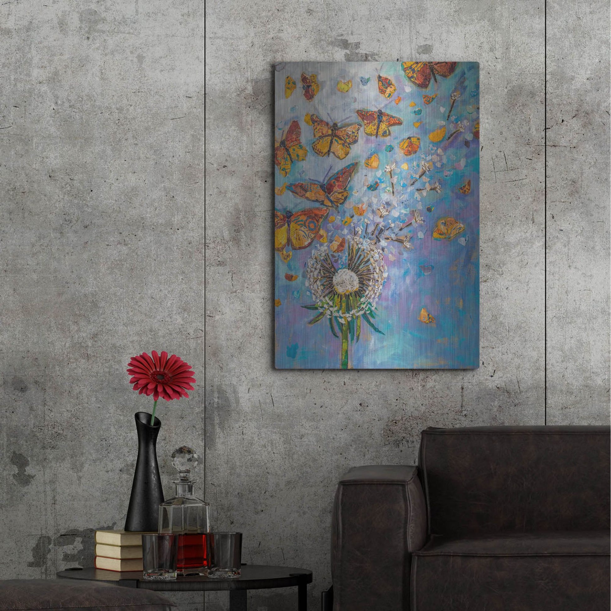 Luxe Metal Art 'Monarch Migration A' by St. Hilaire Elizabeth, Metal Wall Art,24x36