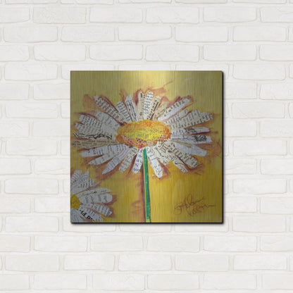 Luxe Metal Art 'He Loves Me' by St. Hilaire Elizabeth, Metal Wall Art,24x24