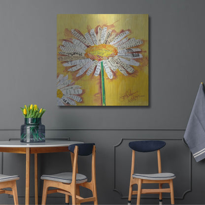 Luxe Metal Art 'He Loves Me' by St. Hilaire Elizabeth, Metal Wall Art,36x36