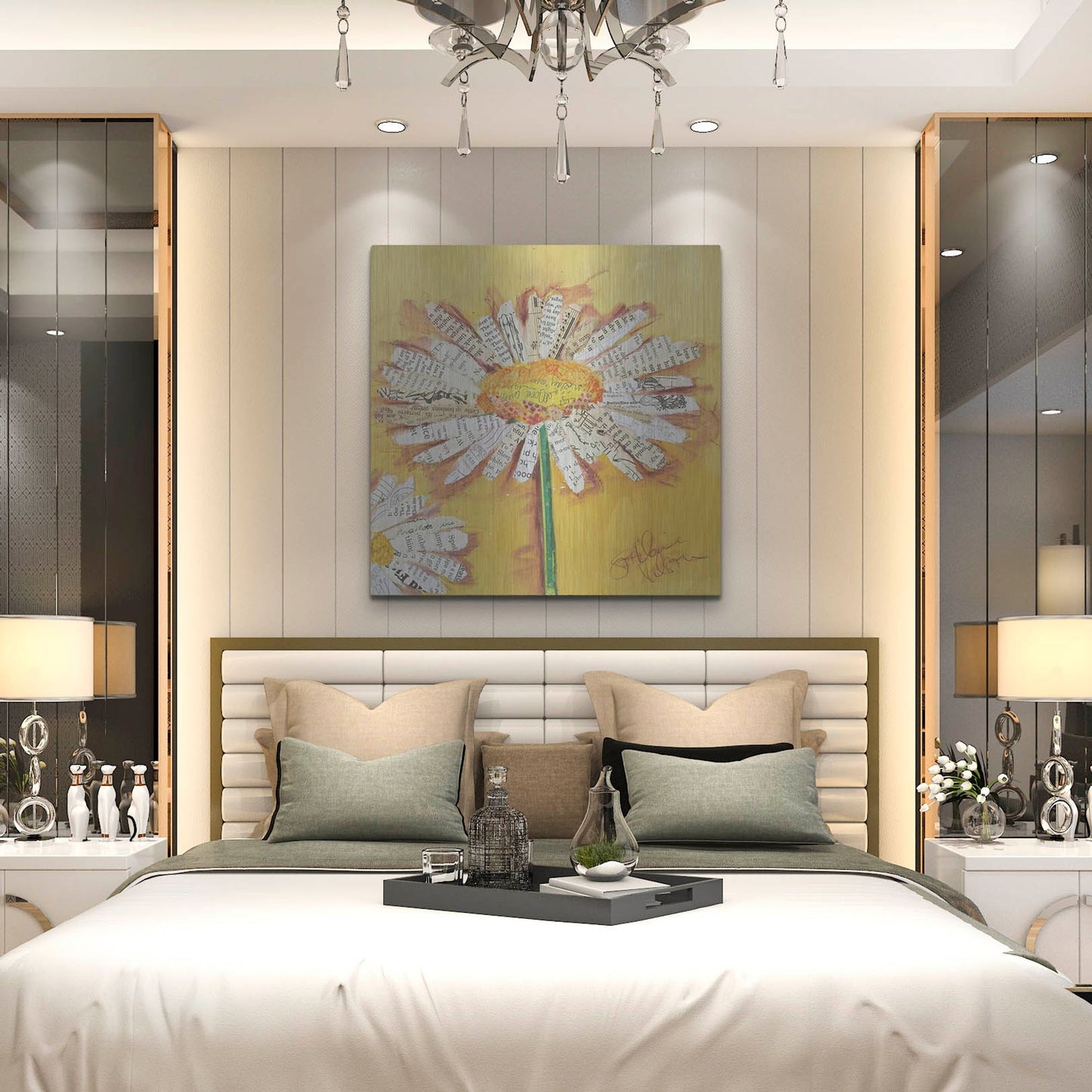 Luxe Metal Art 'He Loves Me' by St. Hilaire Elizabeth, Metal Wall Art,36x36