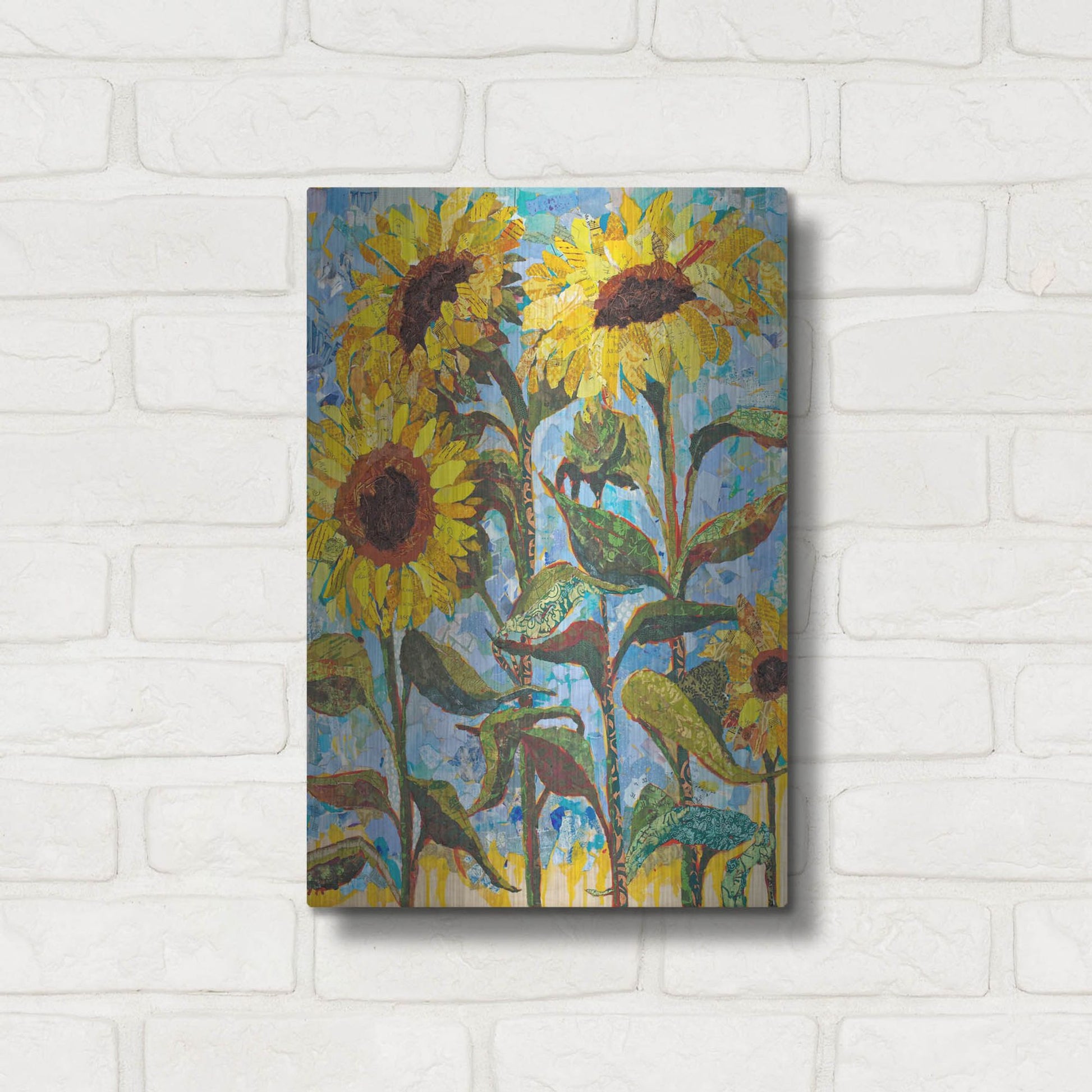 Luxe Metal Art 'Sunny' by St. Hilaire Elizabeth, Metal Wall Art,12x16