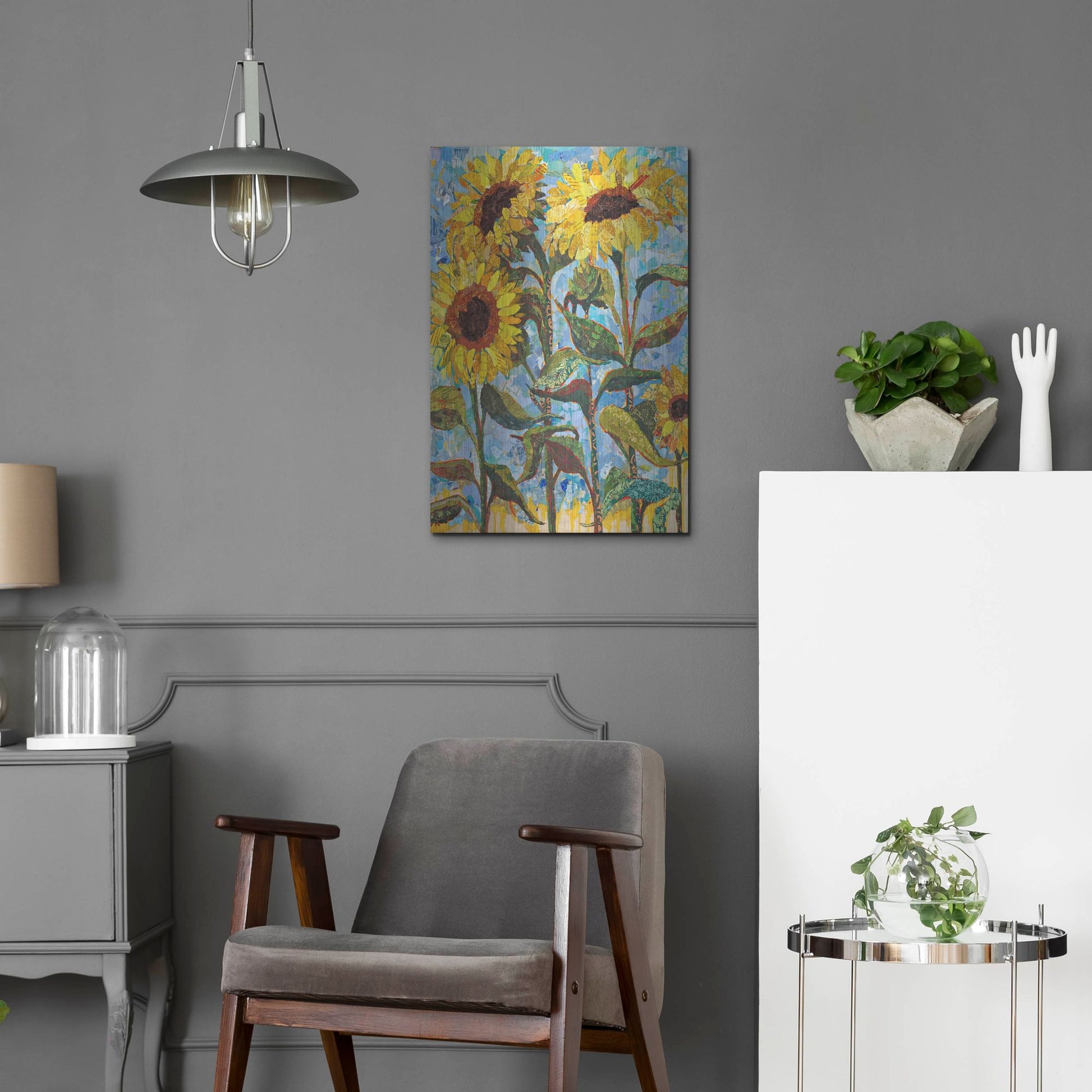 Luxe Metal Art 'Sunny' by St. Hilaire Elizabeth, Metal Wall Art,16x24