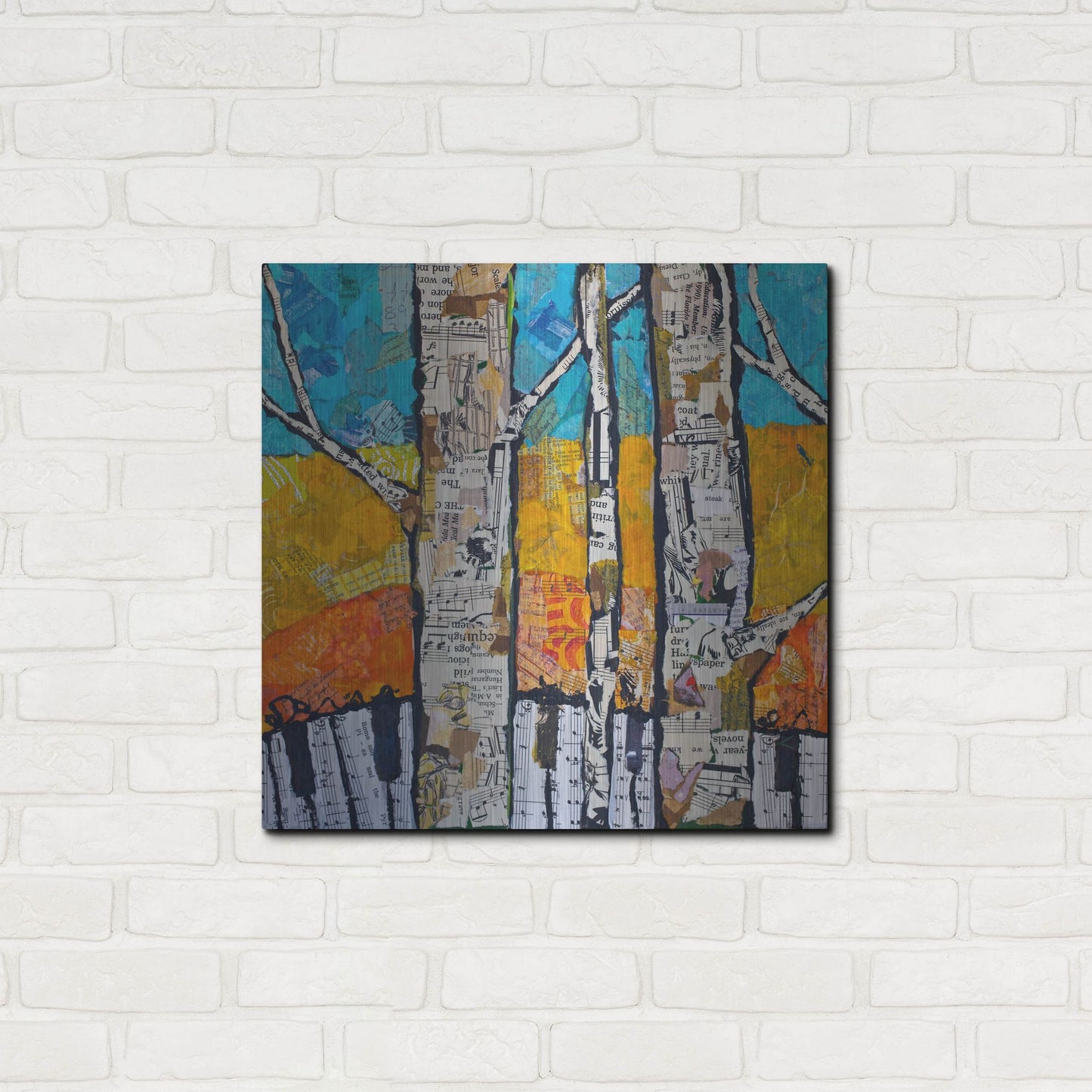 Luxe Metal Art 'Wild White 2' by St. Hilaire Elizabeth, Metal Wall Art,24x24