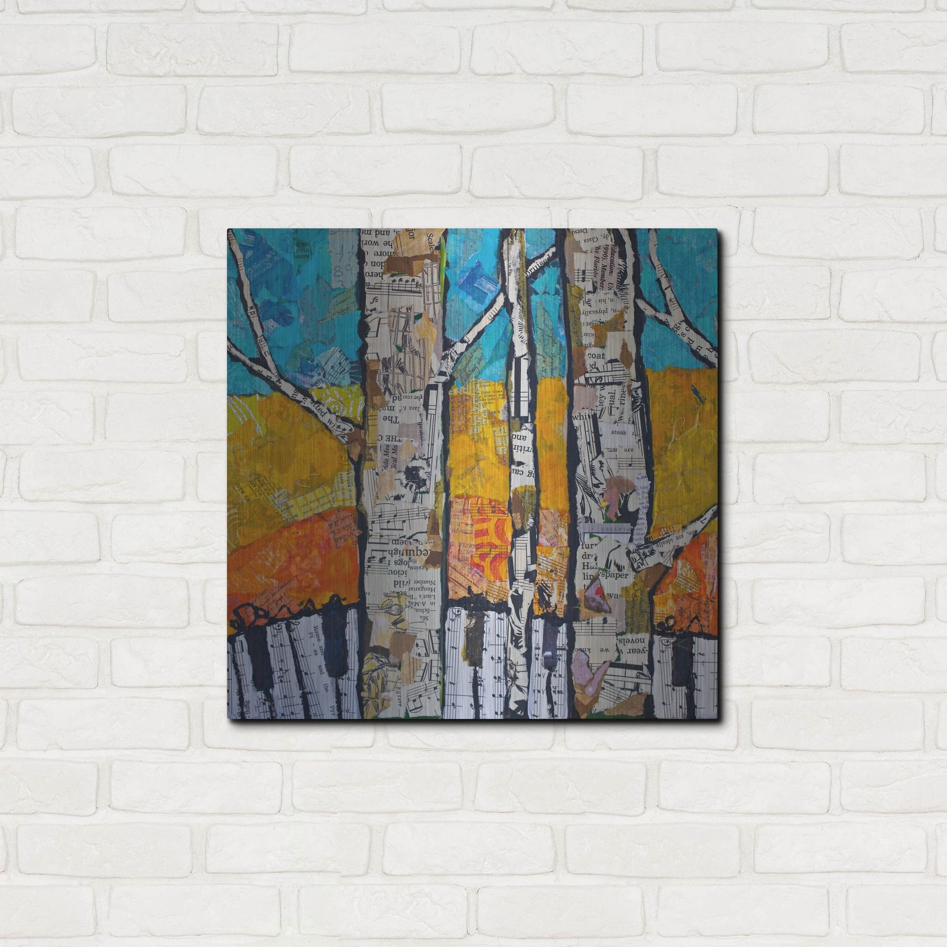 Luxe Metal Art 'Wild White 2' by St. Hilaire Elizabeth, Metal Wall Art,24x24