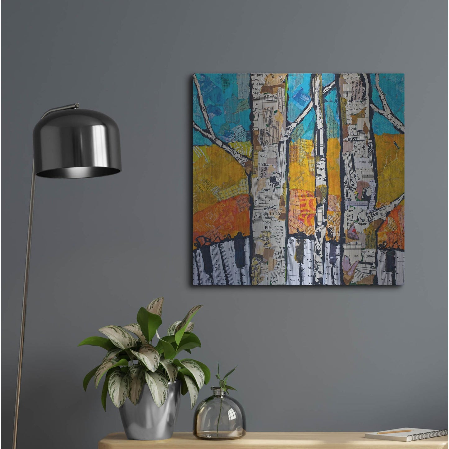 Luxe Metal Art 'Wild White 2' by St. Hilaire Elizabeth, Metal Wall Art,24x24