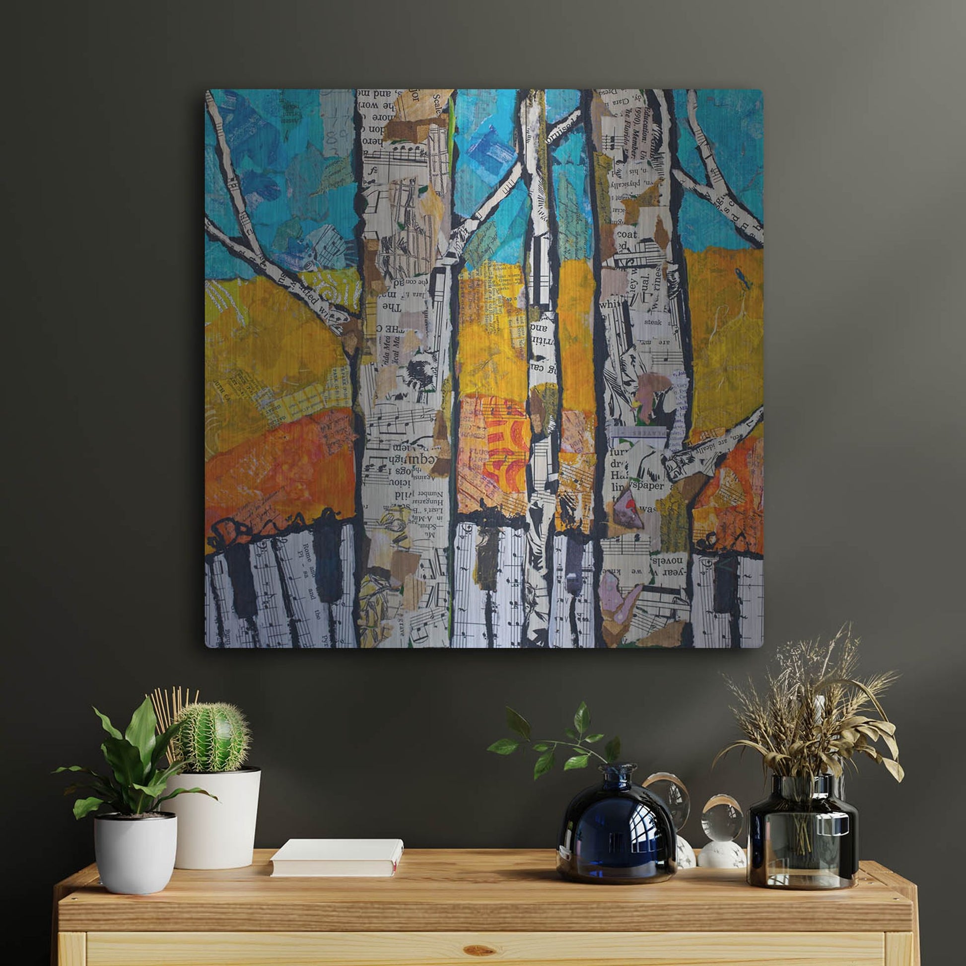 Luxe Metal Art 'Wild White 2' by St. Hilaire Elizabeth, Metal Wall Art,24x24