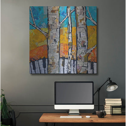 Luxe Metal Art 'Wild White 2' by St. Hilaire Elizabeth, Metal Wall Art,36x36