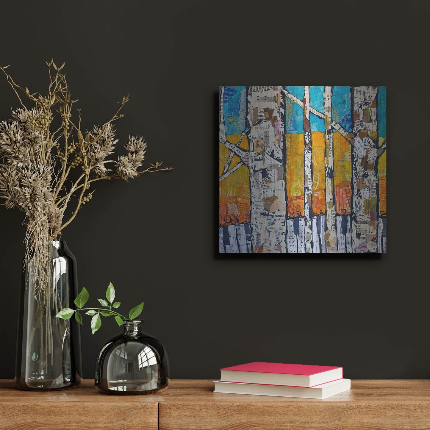 Luxe Metal Art 'Wild White 1' by St. Hilaire Elizabeth, Metal Wall Art,12x12