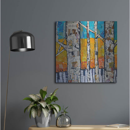 Luxe Metal Art 'Wild White 1' by St. Hilaire Elizabeth, Metal Wall Art,24x24