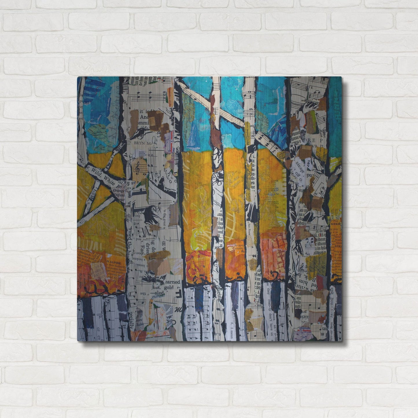 Luxe Metal Art 'Wild White 1' by St. Hilaire Elizabeth, Metal Wall Art,36x36