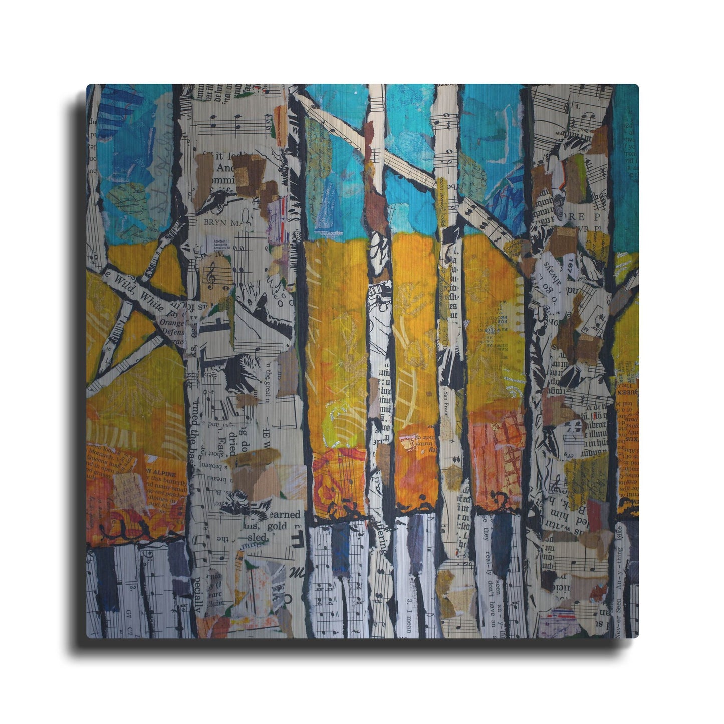 Luxe Metal Art 'Wild White 1' by St. Hilaire Elizabeth, Metal Wall Art