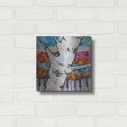 Luxe Metal Art 'Birch Keys 1' by St. Hilaire Elizabeth, Metal Wall Art,12x12