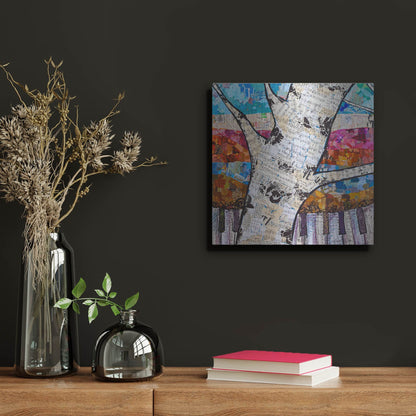 Luxe Metal Art 'Birch Keys 1' by St. Hilaire Elizabeth, Metal Wall Art,12x12