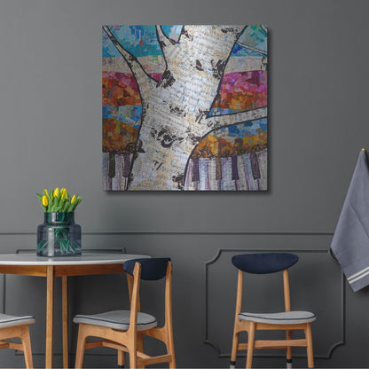 Luxe Metal Art 'Birch Keys 1' by St. Hilaire Elizabeth, Metal Wall Art,36x36