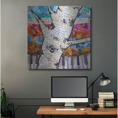 Luxe Metal Art 'Birch Keys 1' by St. Hilaire Elizabeth, Metal Wall Art,36x36