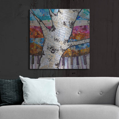 Luxe Metal Art 'Birch Keys 1' by St. Hilaire Elizabeth, Metal Wall Art,36x36