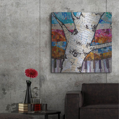 Luxe Metal Art 'Birch Keys 1' by St. Hilaire Elizabeth, Metal Wall Art,36x36