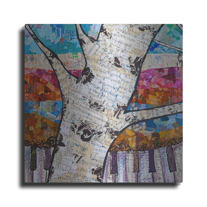 Luxe Metal Art 'Birch Keys 1' by St. Hilaire Elizabeth, Metal Wall Art
