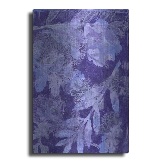 Luxe Metal Art 'Very Peri Botanical Print 4' by St. Hilaire Elizabeth, Metal Wall Art