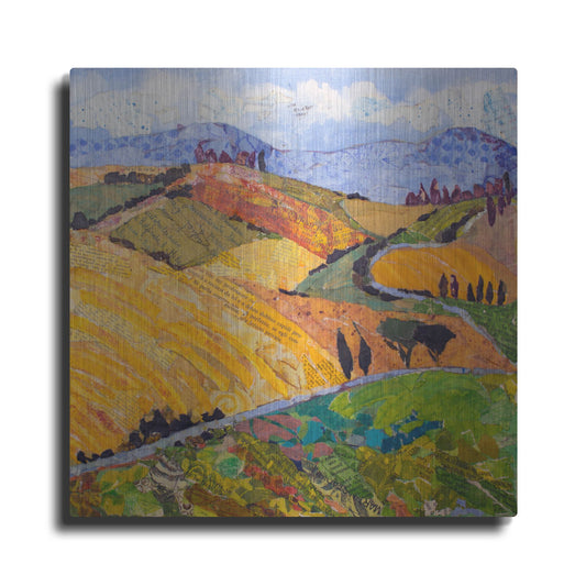 Luxe Metal Art 'Tuscany Rolling Hills' by St. Hilaire Elizabeth, Metal Wall Art