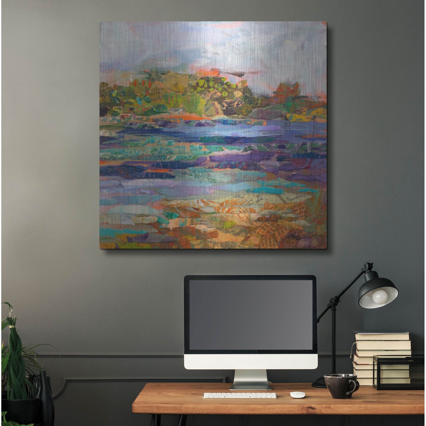 Luxe Metal Art 'Lake Prevatt Right B' by St. Hilaire Elizabeth, Metal Wall Art,36x36