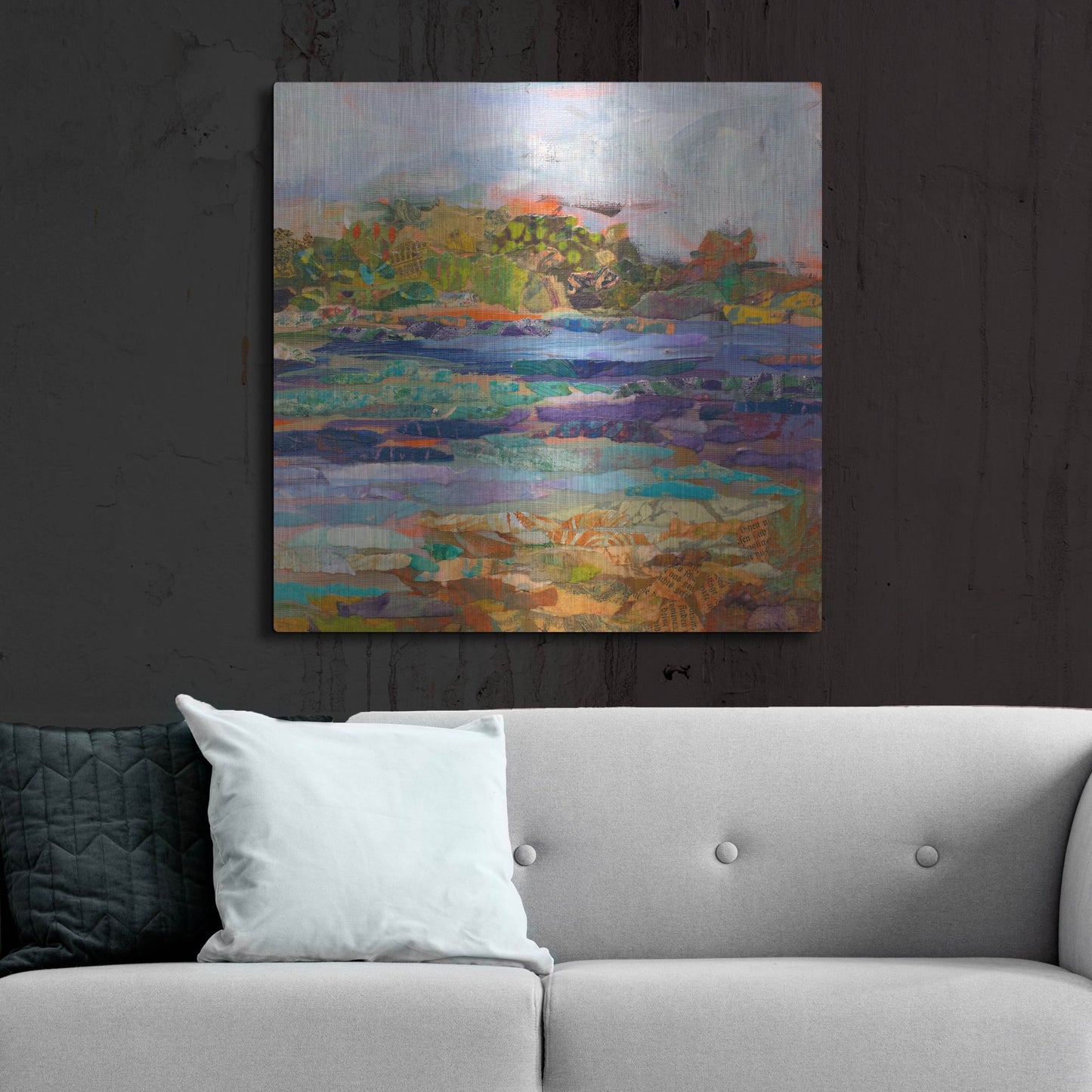 Luxe Metal Art 'Lake Prevatt Right B' by St. Hilaire Elizabeth, Metal Wall Art,36x36