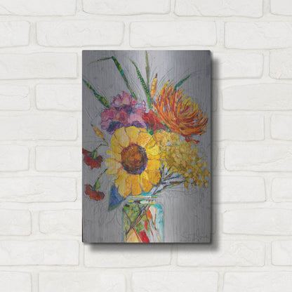 Luxe Metal Art 'Falling For You' by St. Hilaire Elizabeth, Metal Wall Art,12x16