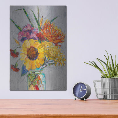 Luxe Metal Art 'Falling For You' by St. Hilaire Elizabeth, Metal Wall Art,12x16