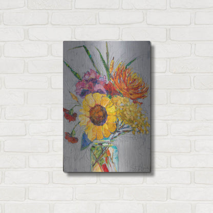 Luxe Metal Art 'Falling For You' by St. Hilaire Elizabeth, Metal Wall Art,16x24