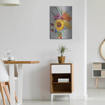 Luxe Metal Art 'Falling For You' by St. Hilaire Elizabeth, Metal Wall Art,16x24