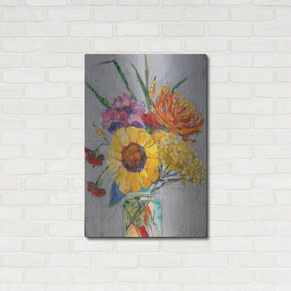 Luxe Metal Art 'Falling For You' by St. Hilaire Elizabeth, Metal Wall Art,24x36