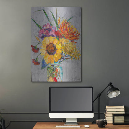 Luxe Metal Art 'Falling For You' by St. Hilaire Elizabeth, Metal Wall Art,24x36