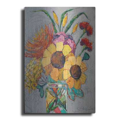 Luxe Metal Art 'Falling For You 2' by St. Hilaire Elizabeth, Metal Wall Art