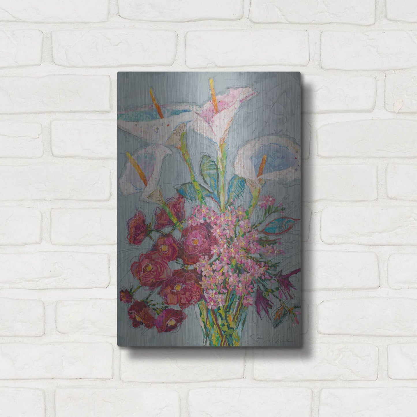 Luxe Metal Art 'Happy Day!' by St. Hilaire Elizabeth, Metal Wall Art,12x16