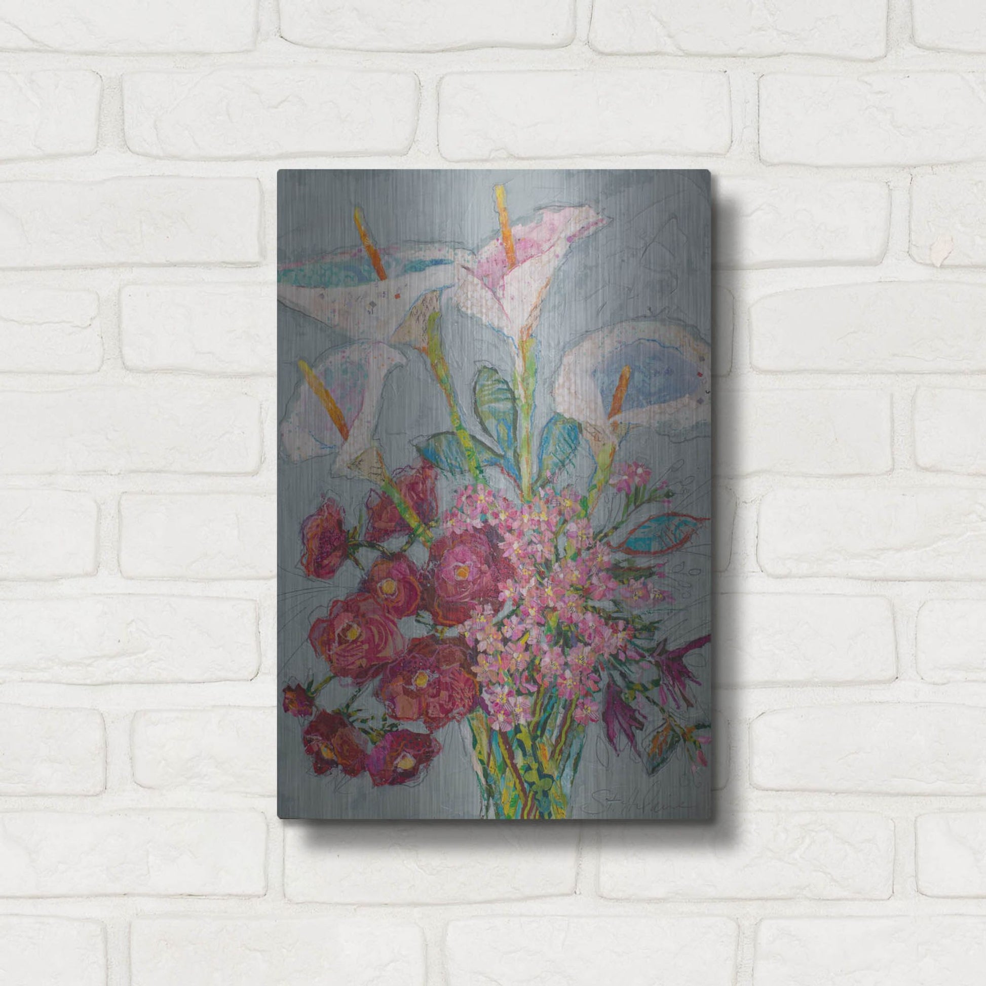 Luxe Metal Art 'Happy Day!' by St. Hilaire Elizabeth, Metal Wall Art,12x16