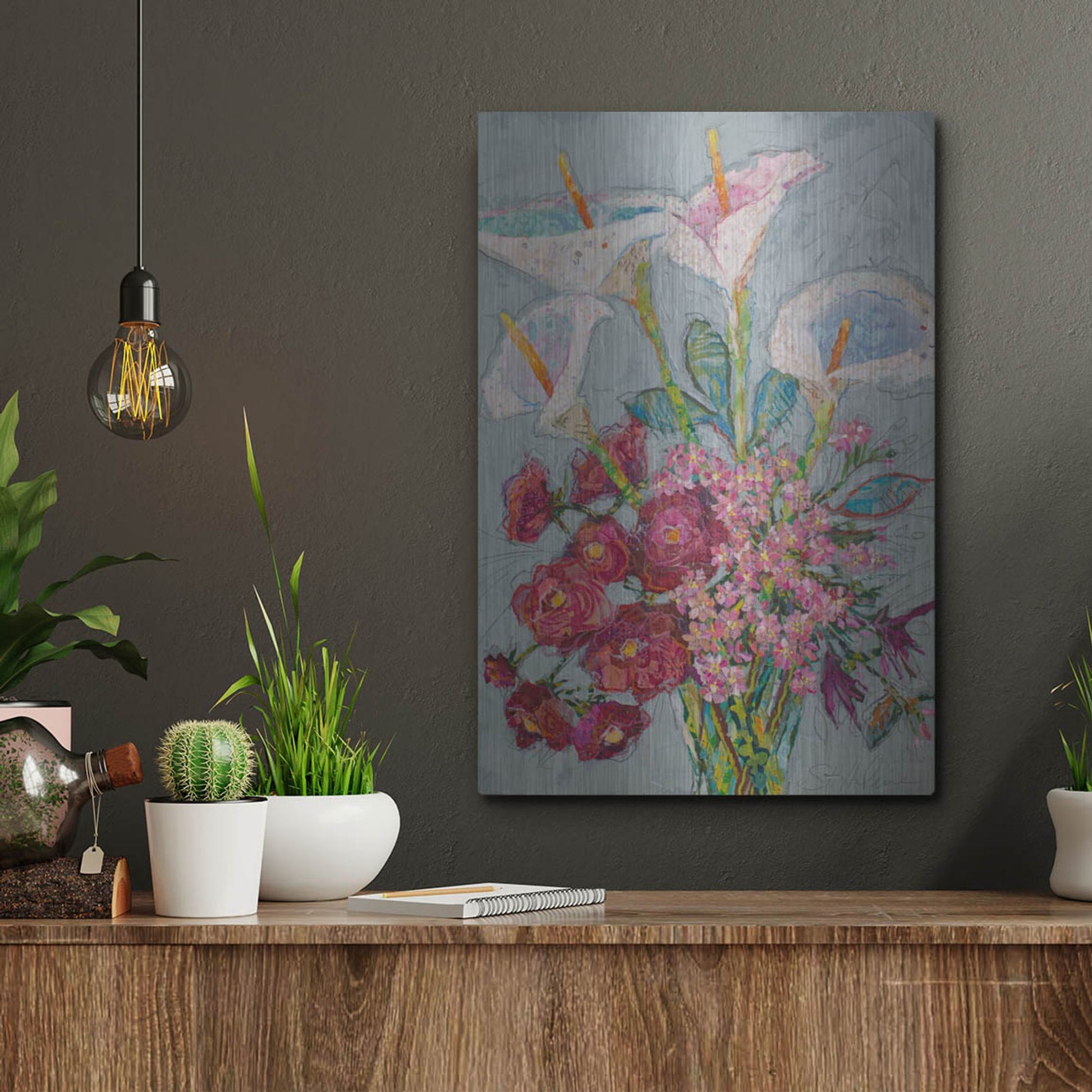 Luxe Metal Art 'Happy Day!' by St. Hilaire Elizabeth, Metal Wall Art,12x16