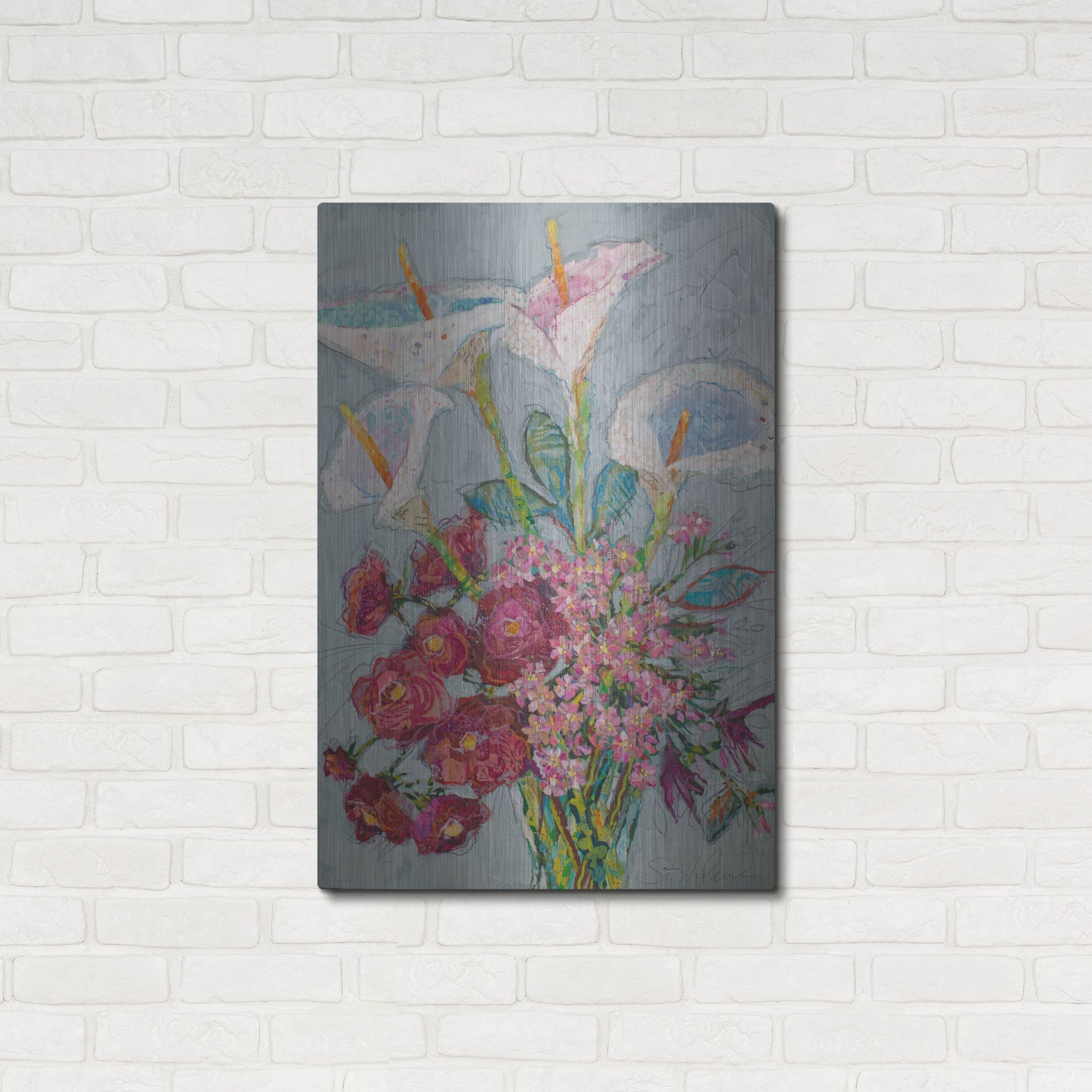 Luxe Metal Art 'Happy Day!' by St. Hilaire Elizabeth, Metal Wall Art,24x36