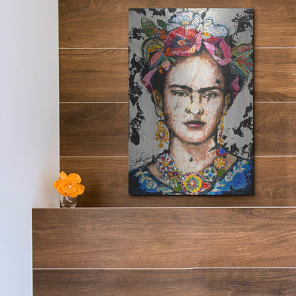 Luxe Metal Art 'Frida' by St. Hilaire Elizabeth, Metal Wall Art,12x16