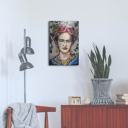 Luxe Metal Art 'Frida' by St. Hilaire Elizabeth, Metal Wall Art,16x24